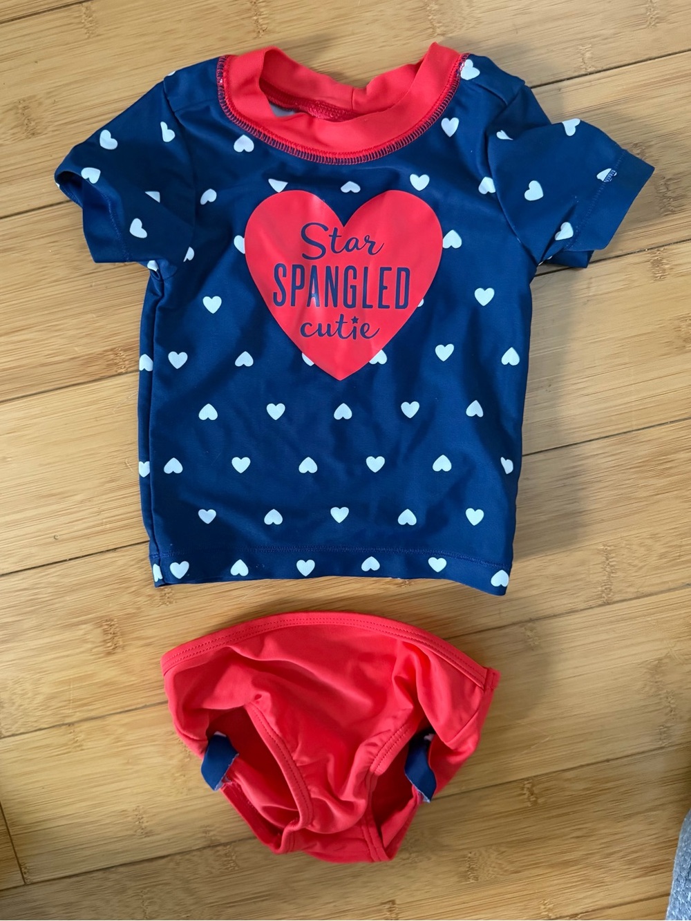 Carter's Navy & Red Two-Piece Swim Set